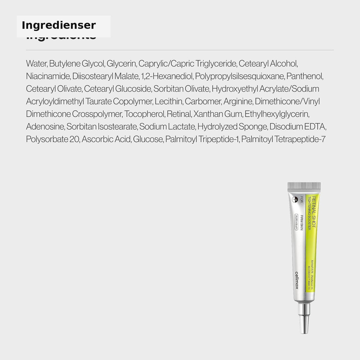 Celimax™ | Fasthetsserum med retinal