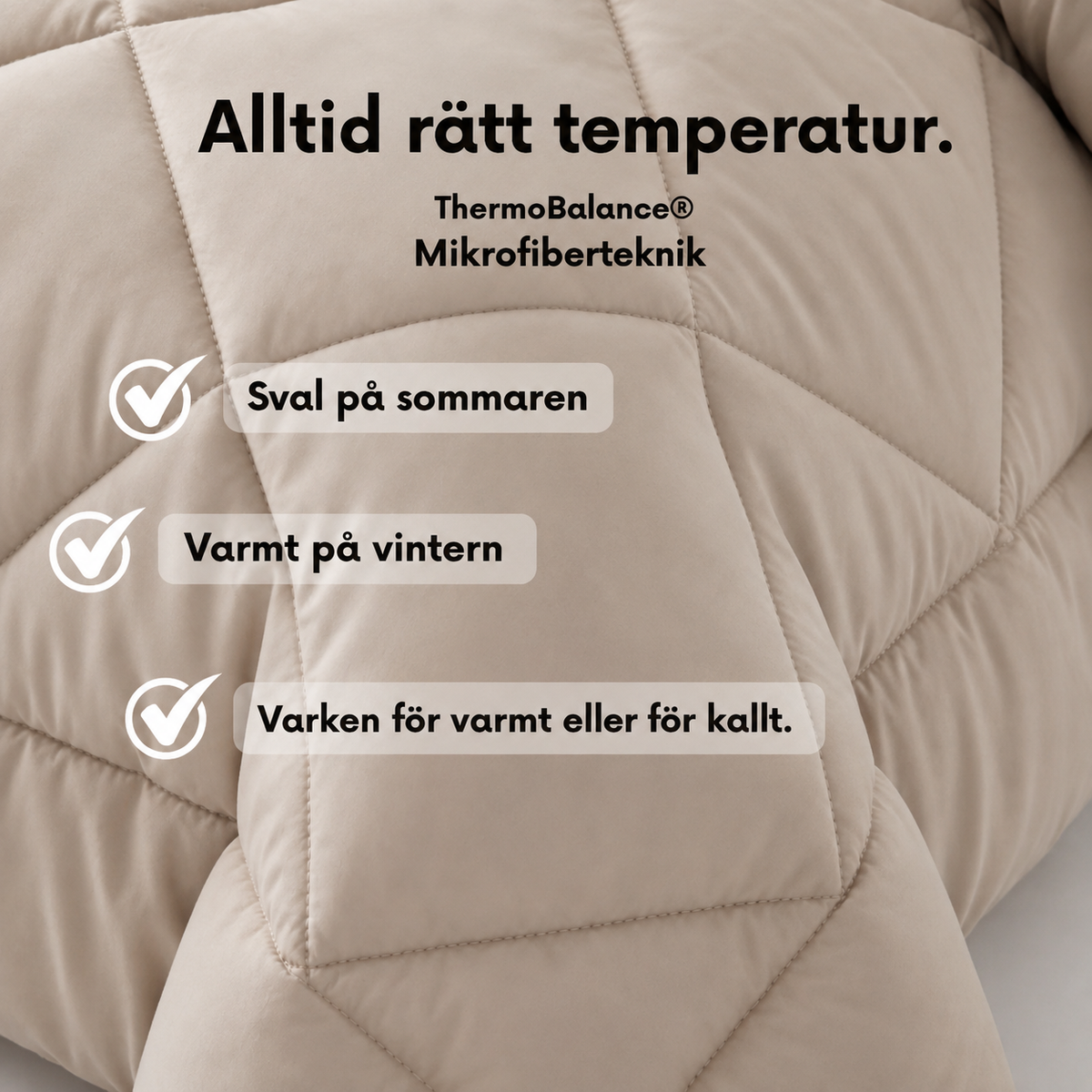 Sovelia™ | Tvättbart allt-i-ett-täcke utan påslakan