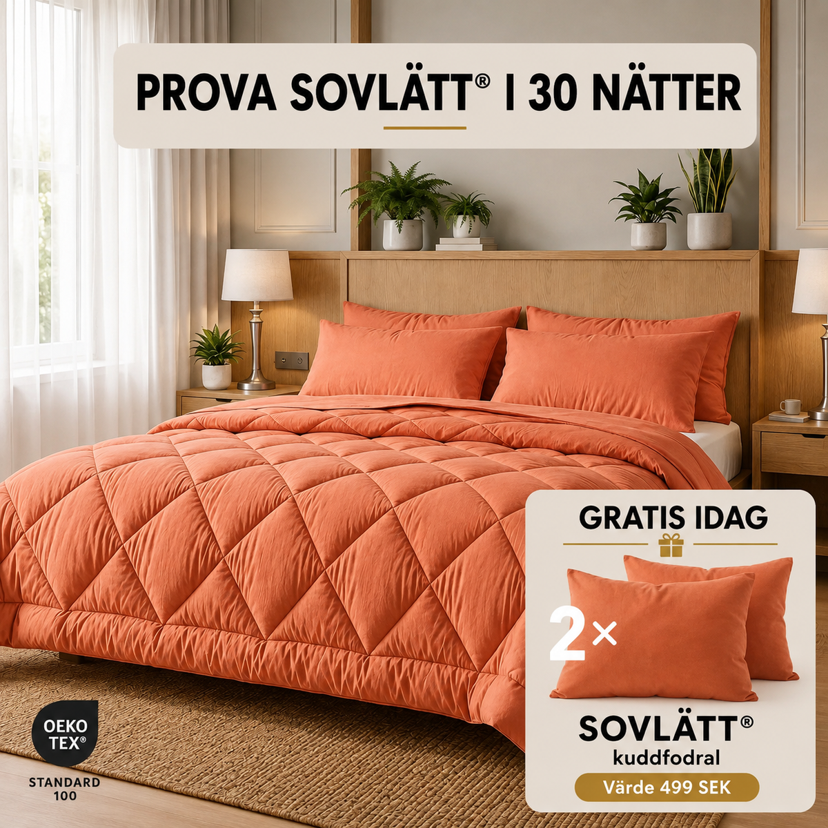 Sovelia™ | Tvättbart allt-i-ett-täcke utan påslakan