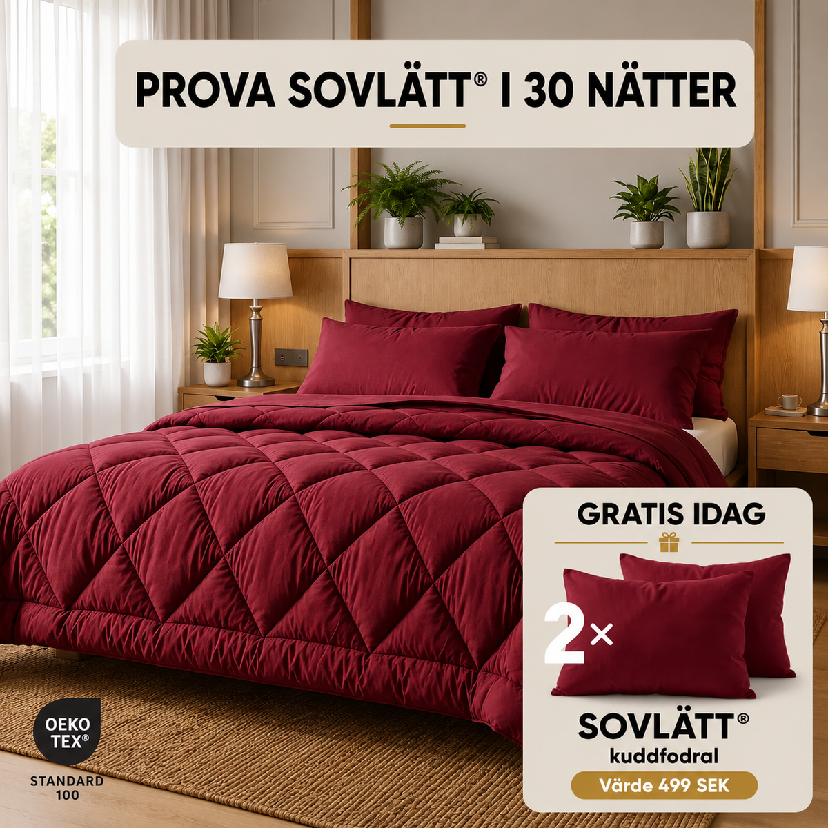 Sovelia™ | Tvättbart allt-i-ett-täcke utan påslakan