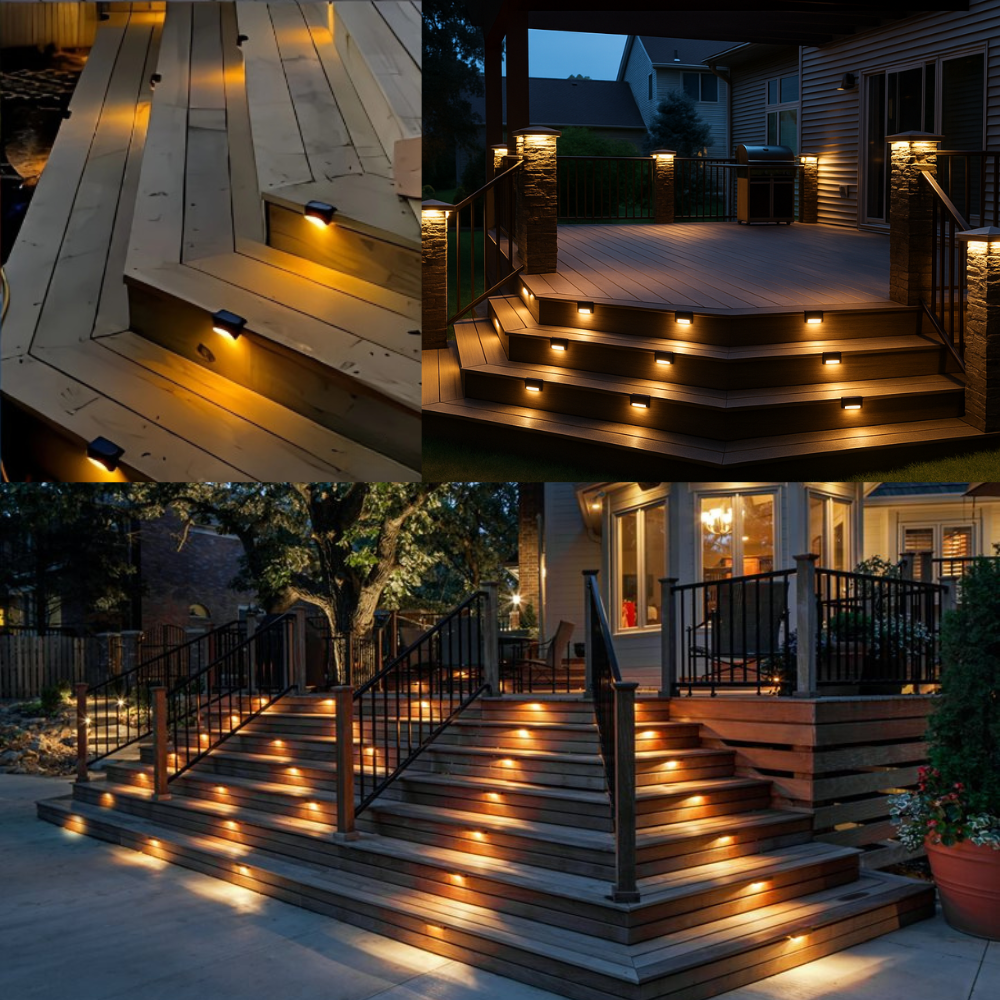 Solvéra™ | Solcellsdriven LED-lampa för trappa och terrass