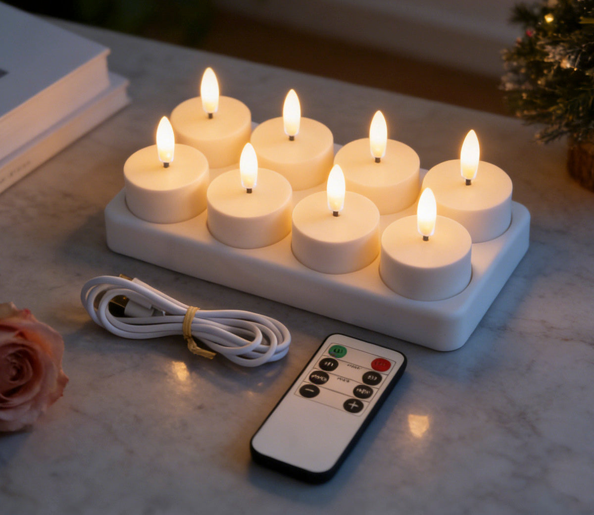 Flamara™ | Uppladdningsbara LED-värmeljus