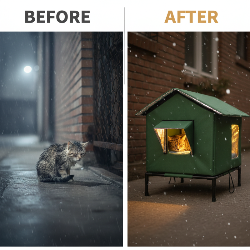 Kattra™ | Upphöjt utomhushus för katter