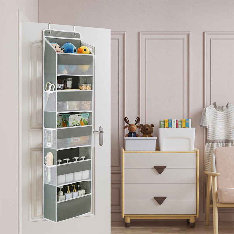 🚪✨ 50 % rabatt! Sluta stapla skräp i hörnen! Denna hängande förvaringslösning med 5 hyllplan kan hängas bakom vilken dörr eller i vilket skåp som helst, och plötsligt har du ett extra skåp utan att behöva bygga om någonting!